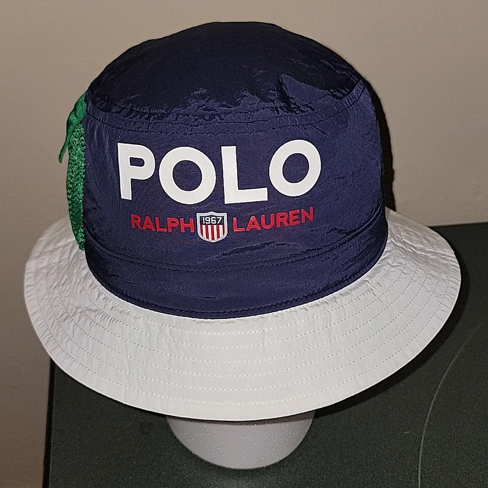 NWOT Polo Ralph Lauren Sise Pocket Adjustable Bucket Hat - Multi - Picture 1 of 6